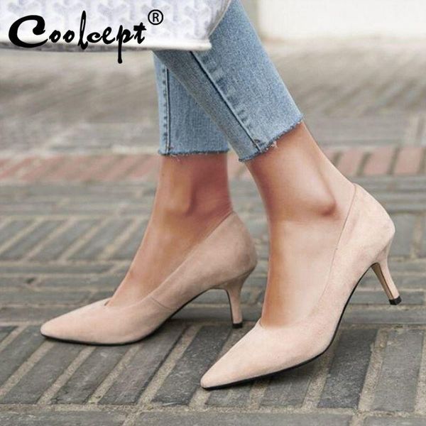 dress shoes coolcept size 33-43 fashion women pumps thin high heels pointed toe design flock office lady footwear, Black
dress shoes coolcept size 33-43 fashion women pumps thin high heels pointed toe design flock office lady footwear, Black