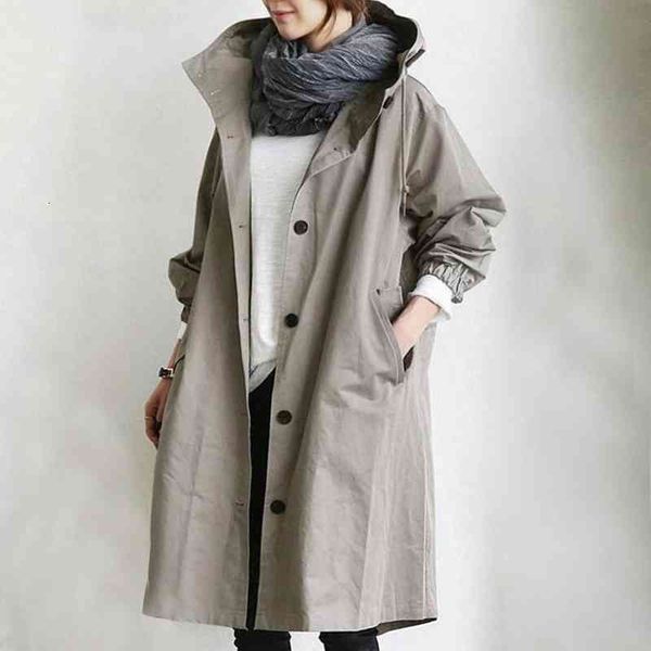 women's trench coats female plus size windbreaker jacket, long hoodie, casual fashion, chic, autumn 5xl 9cw1, Tan;black 
women's trench coats female plus size windbreaker jacket, long hoodie, casual fashion, chic, autumn 5xl 9cw1, Tan;black