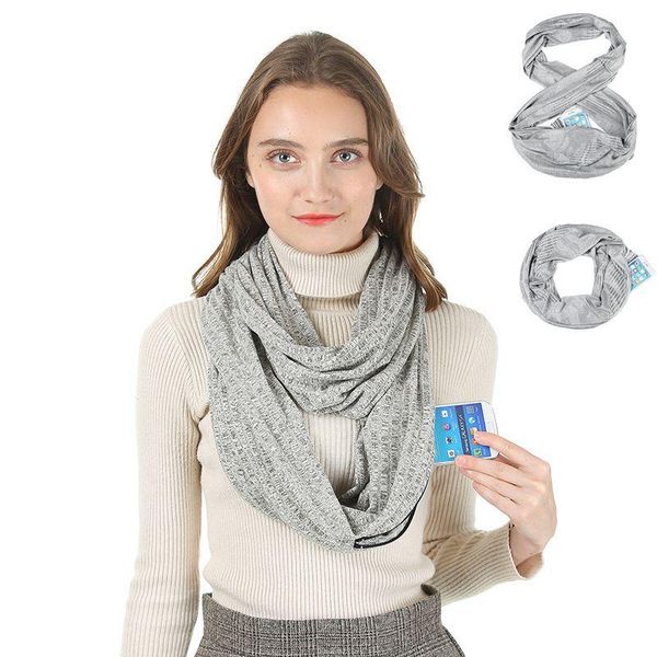 scarves 2021 storage zipper pocket bib solid color unlimited scarf women head, Blue;gray
scarves 2021 storage zipper pocket bib solid color unlimited scarf women head, Blue;gray