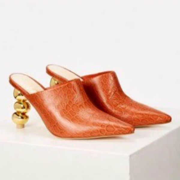 slippers womens pointed toe crocodile pattern strange high heel slingbacks shoes mules sandals 2colors 2021, Black
slippers womens pointed toe crocodile pattern strange high heel slingbacks shoes mules sandals 2colors 2021, Black