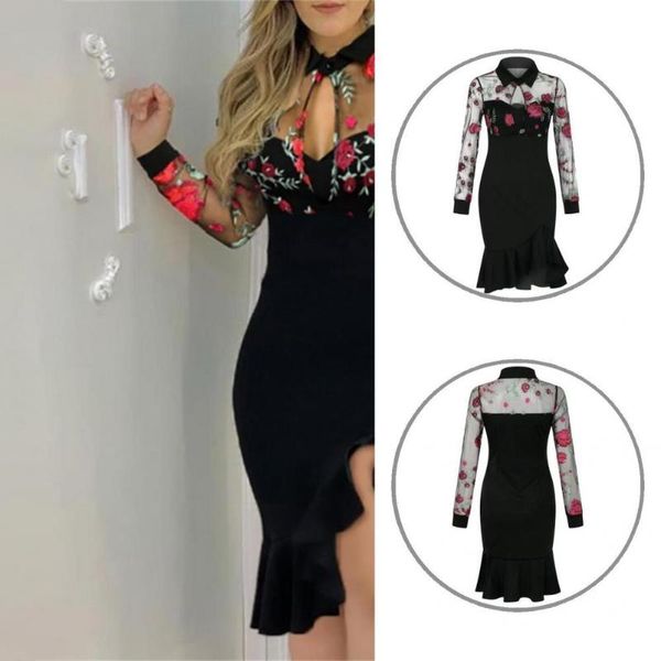 casual dresses spring autumn temperament sequined flower pattern split hem dress comfy bodycon for banquet, Black;gray
casual dresses spring autumn temperament sequined flower pattern split hem dress comfy bodycon for banquet, Black;gray