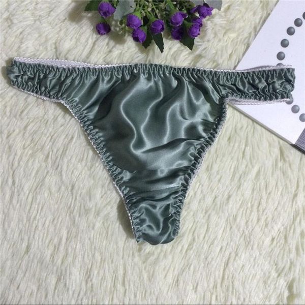 underpants men's silk soft briefs thong t panties solid color comfortable breathable underwear men g string bikini gays pants, Black;white
underpants men's silk soft briefs thong t panties solid color comfortable breathable underwear men g string bikini gays pants, Black;white