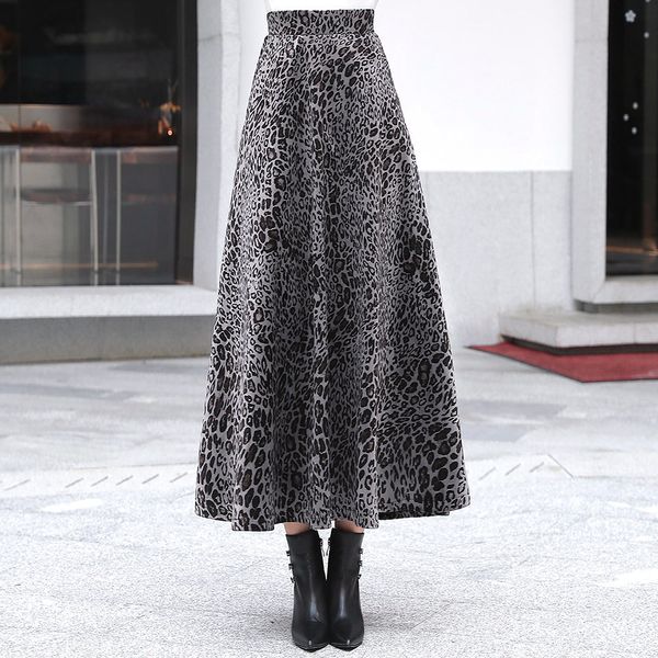 korean leopard print s thicken skirt mid-length high waist swinging women a- line long 80a 210420, Black
korean leopard print s thicken skirt mid-length high waist swinging women a- line long 80a 210420, Black