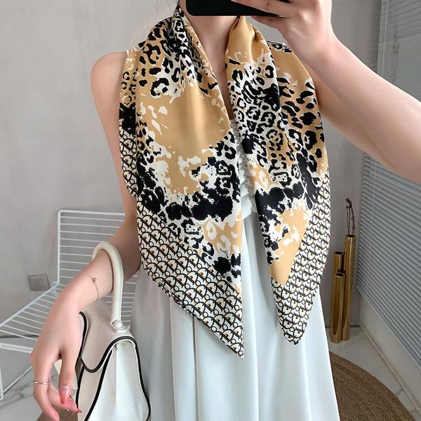 scarves twill 90cm silk scarf ladies retro large square plaid decorative headscarf beach shawl print decorate, Blue;gray
scarves twill 90cm silk scarf ladies retro large square plaid decorative headscarf beach shawl print decorate, Blue;gray