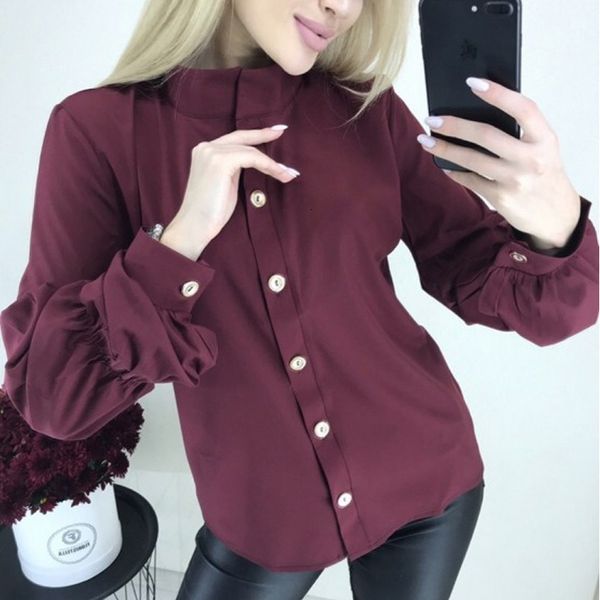 blouses women solid loose casual shirts turtleneck lantern sleeve single button elegant 2021 spring new office lady vintage blouse, White
blouses women solid loose casual shirts turtleneck lantern sleeve single button elegant 2021 spring new office lady vintage blouse, White