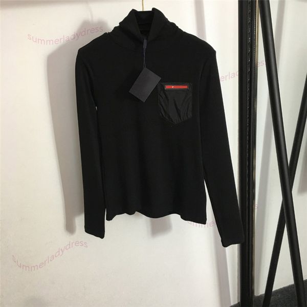 letter pattern pocket tees super soft t shirt simple versatile high collar long sleeves thin breathable tight pullover, White
letter pattern pocket tees super soft t shirt simple versatile high collar long sleeves thin breathable tight pullover, White
