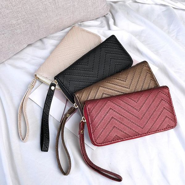 wallets lily queen women long wallet female purse phone money bag card holder solid pu leather clutch handbag, Red;black
wallets lily queen women long wallet female purse phone money bag card holder solid pu leather clutch handbag, Red;black