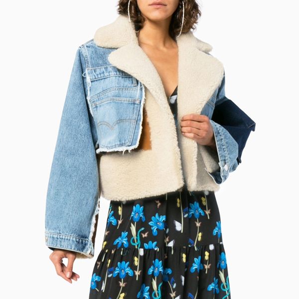 Winter plus velvet denim women's wool wool-lined lamb short motorcycle cotton-quilted warm jacket, Black;brown
Winter plus velvet denim women's wool wool-lined lamb short motorcycle cotton-quilted warm jacket, Black;brown