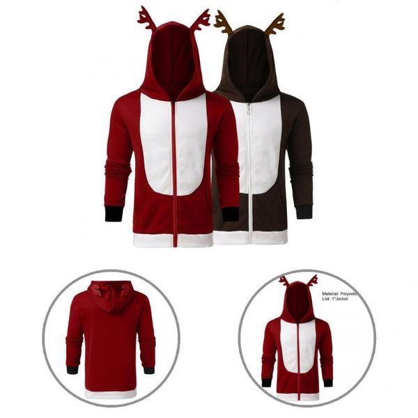 men's sweaters holiday terrific contrast colors pockets cardigan christmas hoodie zipper for parties, White;black
men's sweaters holiday terrific contrast colors pockets cardigan christmas hoodie zipper for parties, White;black
