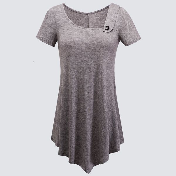 knits casual summer short sleeve loose bottom t-shirt women basic style tee ht010, White
knits casual summer short sleeve loose bottom t-shirt women basic style tee ht010, White