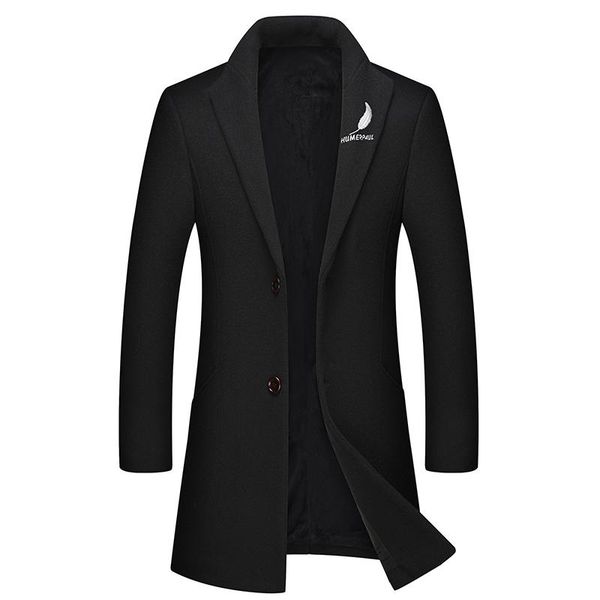 men's wool & blends winter lapel woolen coat mid-length thickening business high-quality male windbreaker jacket men clothing, Black
men's wool & blends winter lapel woolen coat mid-length thickening business high-quality male windbreaker jacket men clothing, Black