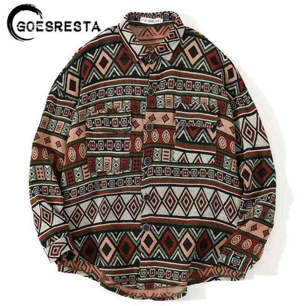 retro geometric stitching woolen shirt men streetwear hip hop oversized long sleeve shirts harajuku casual fashion men's shirt 210708, White;black
retro geometric stitching woolen shirt men streetwear hip hop oversized long sleeve shirts harajuku casual fashion men's shirt 210708, White;black