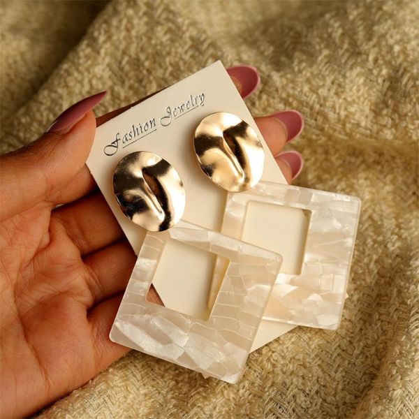 dangle & chandelier daxi trendy resin geometric figure pendant drop earrings for women fashion charm statement jewelry metal female 2021, Silver
dangle & chandelier daxi trendy resin geometric figure pendant drop earrings for women fashion charm statement jewelry metal female 2021, Silver