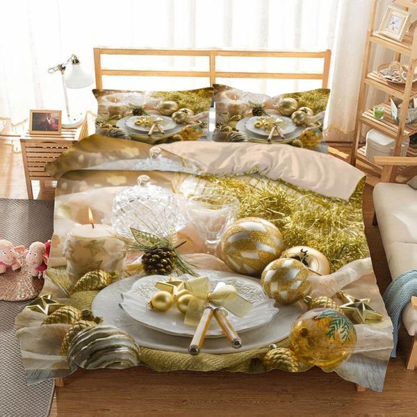 bedding sets golden christmas decoration dining table image printing factory customized sheets quilt cover pillowcase
bedding sets golden christmas decoration dining table image printing factory customized sheets quilt cover pillowcase
