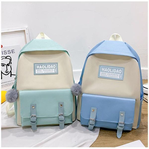students teenager cute school bag women patchwork color fashion waterproof backpack letter girls large capacity travel bags
students teenager cute school bag women patchwork color fashion waterproof backpack letter girls large capacity travel bags