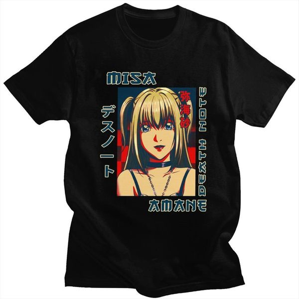 retro death note misa amane men short sleeved japan anime manga pure cotton summer fans tee, White;black
retro death note misa amane men short sleeved japan anime manga pure cotton summer fans tee, White;black