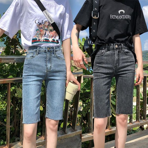 women boyfriend slim five-point pants summer high waist skinny jeans shorts fashion casual solid color wild denim trousers women's, Blue
women boyfriend slim five-point pants summer high waist skinny jeans shorts fashion casual solid color wild denim trousers women's, Blue