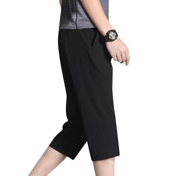 men's pants men black elastic waist quick drying cropped trousers solid joggers sports fitness gym clothing casual
men's pants men black elastic waist quick drying cropped trousers solid joggers sports fitness gym clothing casual