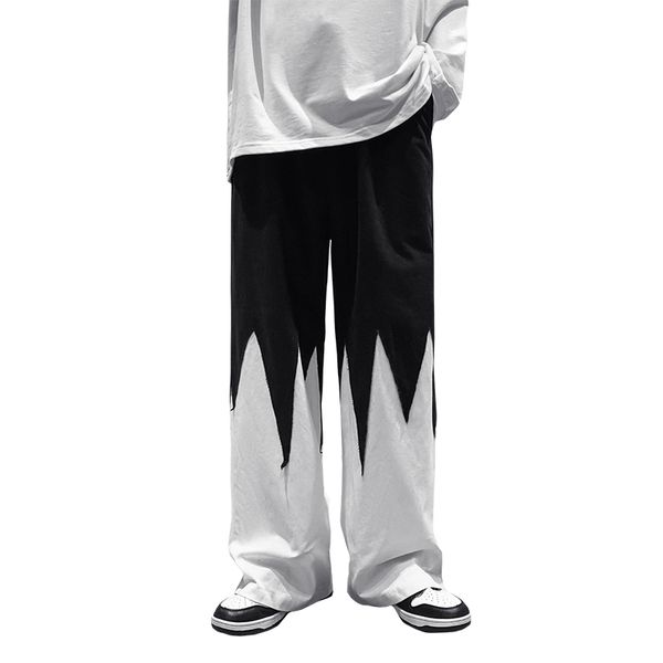 men's pants calças retas coloridas masculinas, preto/branco, calças compridas de retalhos soltas, outono inverno, hip hop, casuais, Black
men's pants calças retas coloridas masculinas, preto/branco, calças compridas de retalhos soltas, outono inverno, hip hop, casuais, Black