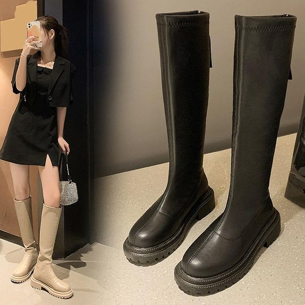 boots slim flat thigh high platform women thick sole knee-high shoes black winter long motorcycle
boots slim flat thigh high platform women thick sole knee-high shoes black winter long motorcycle