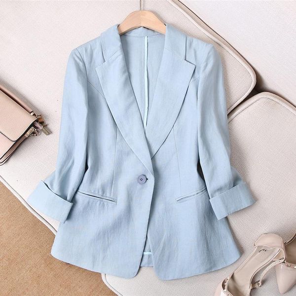 chic summer thin linen women's blazer sky blue female slim sleeve suit jacket casual office lady suits & blazers, White;black
chic summer thin linen women's blazer sky blue female slim sleeve suit jacket casual office lady suits & blazers, White;black