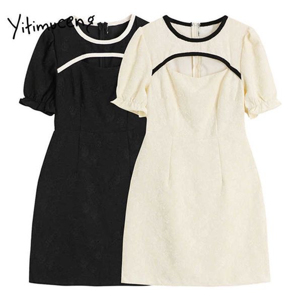 yitimuceng vintage dress women summer hollow high waist puff sleeve a-line o-neck solid white black fashion sundress 210601, Black;gray
yitimuceng vintage dress women summer hollow high waist puff sleeve a-line o-neck solid white black fashion sundress 210601, Black;gray