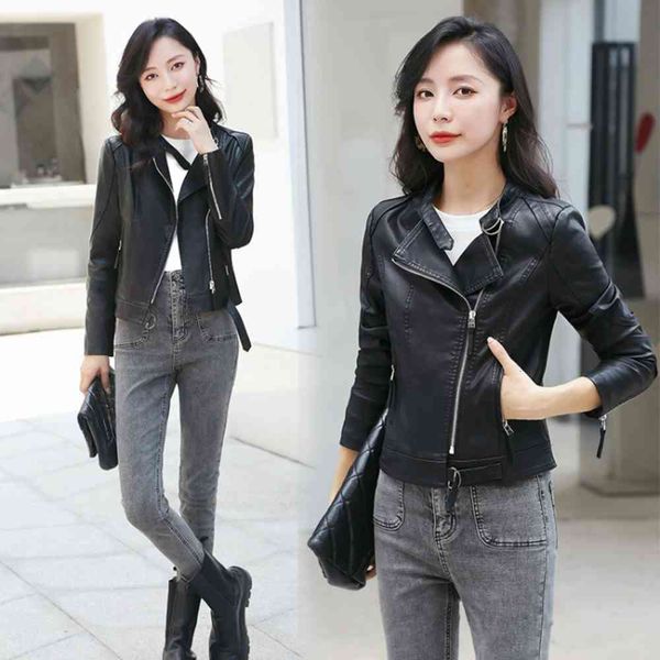 leather jacket high fashion men belt black clothes spring and autumn slim motorcycle
leather jacket high fashion men belt black clothes spring and autumn slim motorcycle
