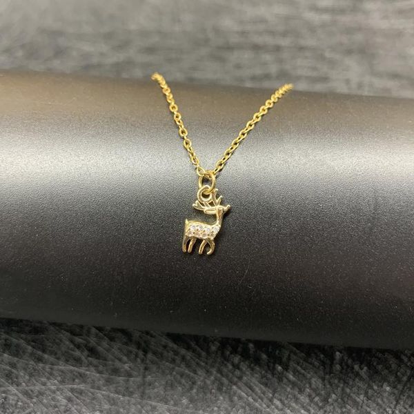 chains retro metal mini christmas elk pendant clavicle chain trend zircon deer animal necklace jewelry accessories gifts for friends, Silver
chains retro metal mini christmas elk pendant clavicle chain trend zircon deer animal necklace jewelry accessories gifts for friends, Silver