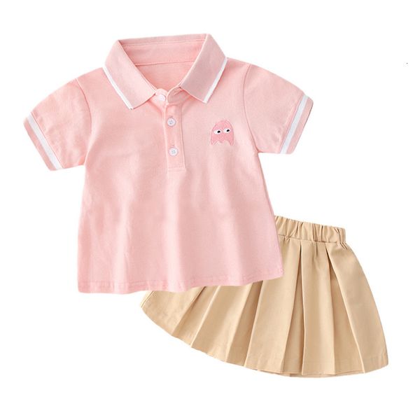 summer children's wear girls' embroidered polo shirt short sleeve t-shirt over knee pleated skirt two piece girls' skirt, Blue
summer children's wear girls' embroidered polo shirt short sleeve t-shirt over knee pleated skirt two piece girls' skirt, Blue