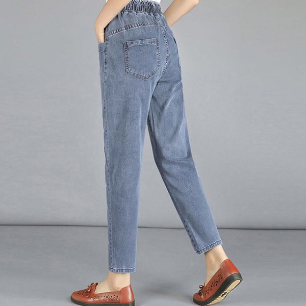 loose elastic high waist patchwork harem jeans women plus size 4xl casual denim ankle-length pants vintage mom trousers female, Blue
loose elastic high waist patchwork harem jeans women plus size 4xl casual denim ankle-length pants vintage mom trousers female, Blue