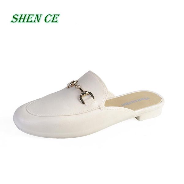 slippers shen ce european and american 2021 closed-toe women's metal buckle flat fashion pedal lazy casual half, Black
slippers shen ce european and american 2021 closed-toe women's metal buckle flat fashion pedal lazy casual half, Black