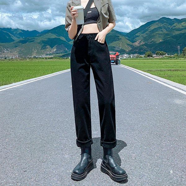 women's jeans black for women 2021autumn and winter korean style high waist straight loose slimming wide leg daddy pants, Blue
women's jeans black for women 2021autumn and winter korean style high waist straight loose slimming wide leg daddy pants, Blue