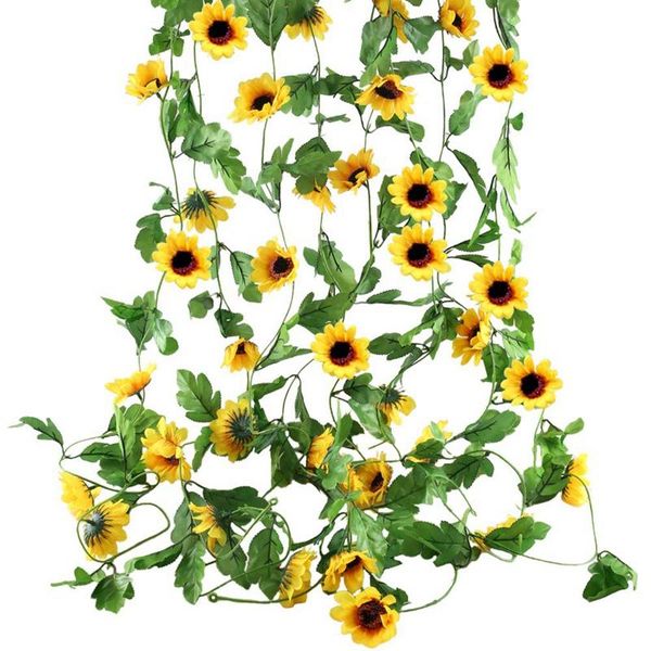 4pcs 2.6m sunflower artificial garland plant suspended fake silk vine flower outdoor indoor hanging for wedding party decorative flowers & w
4pcs 2.6m sunflower artificial garland plant suspended fake silk vine flower outdoor indoor hanging for wedding party decorative flowers & w