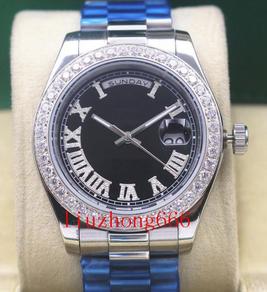 men's classic watch diameter 40mm diamond bezel 316 fine steel watchband automatic mechanical movement folding button sport, Slivery;brown
men's classic watch diameter 40mm diamond bezel 316 fine steel watchband automatic mechanical movement folding button sport, Slivery;brown