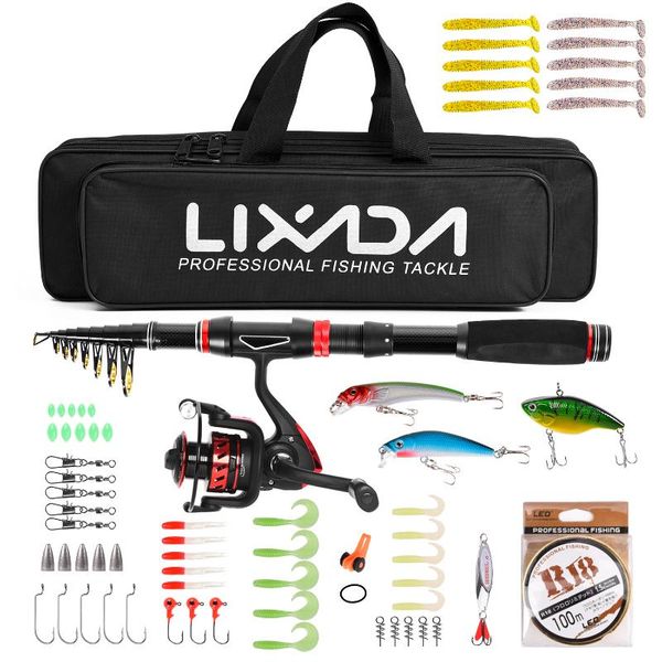 lixada fishing rod reel combo carbon fiber with spinning carrier bag case accessories
lixada fishing rod reel combo carbon fiber with spinning carrier bag case accessories