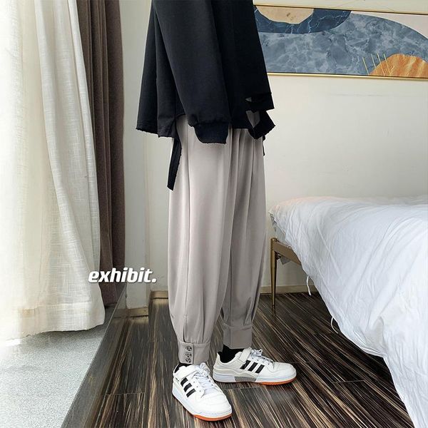 men's pants drawstring casual fashion society mens suit korean loose straight-leg dress men trousers large size, Black
men's pants drawstring casual fashion society mens suit korean loose straight-leg dress men trousers large size, Black