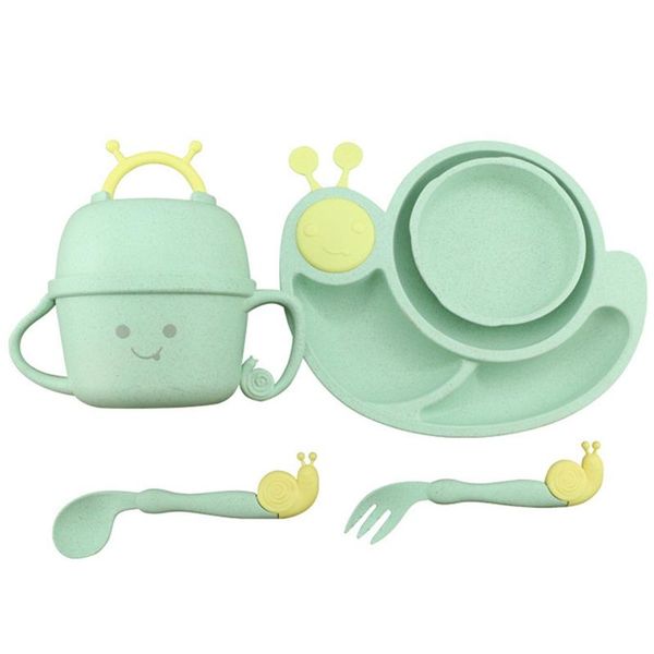 dinnerware sets 6pcs/sets cartoon snail feeding dish baby bowl with spoon fork tableware kids training dishes container
dinnerware sets 6pcs/sets cartoon snail feeding dish baby bowl with spoon fork tableware kids training dishes container