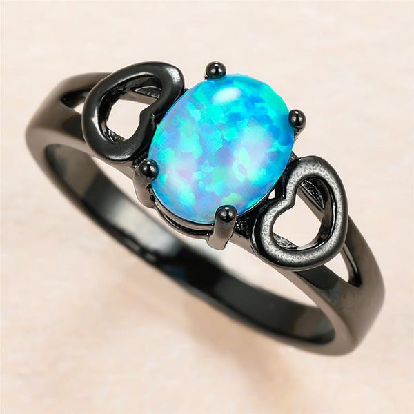 punk female blue opal stone ring charm 14kt black gold heart wedding rings for women luxury bride oval engagement, Slivery;golden
punk female blue opal stone ring charm 14kt black gold heart wedding rings for women luxury bride oval engagement, Slivery;golden