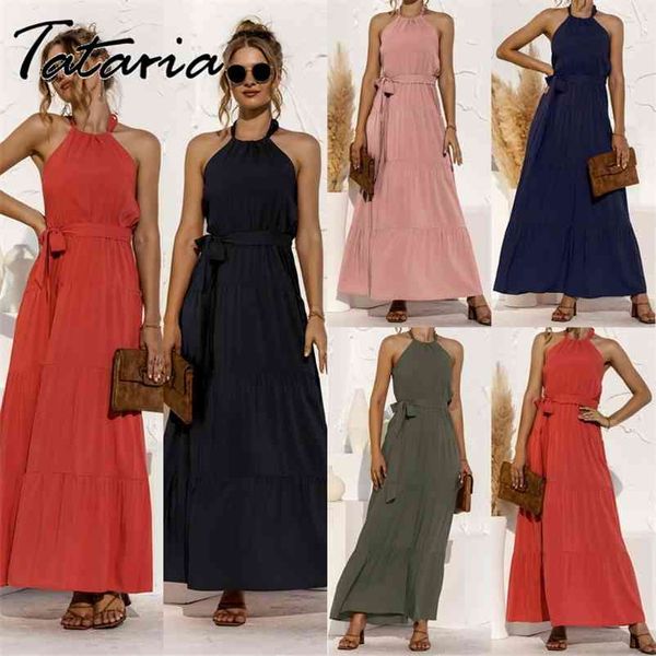 sleeveless halter solid long maxi dress women elegant vestidos female lace up belted dresses loose backless beach holiday robe 210514, Black;gray
sleeveless halter solid long maxi dress women elegant vestidos female lace up belted dresses loose backless beach holiday robe 210514, Black;gray