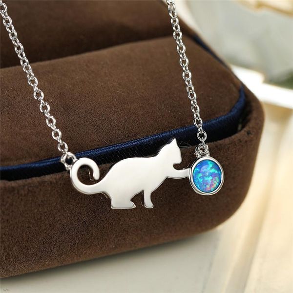 pendant necklaces cute small cat play ball pendants necklace blue fire round opal for women wedding vintage silver color chain
pendant necklaces cute small cat play ball pendants necklace blue fire round opal for women wedding vintage silver color chain
