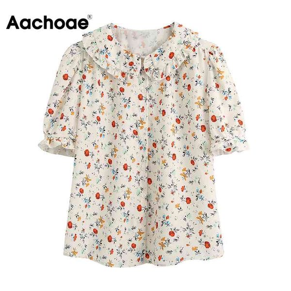 aachoae women sweet floral print blouse summer ruffles butterfly short sleeve casual shirt female turn down collar beach 210413, White
aachoae women sweet floral print blouse summer ruffles butterfly short sleeve casual shirt female turn down collar beach 210413, White