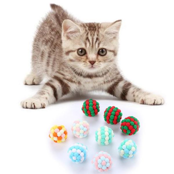 cat toys toy colorful handmade bells furry rattle ball pet grinds to chase playful plush balls 
cat toys toy colorful handmade bells furry rattle ball pet grinds to chase playful plush balls