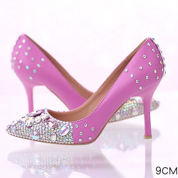 women purple high heels wedding shoes crystal bride pumps thin pointed toe flower ladies party footwear dress, Black
women purple high heels wedding shoes crystal bride pumps thin pointed toe flower ladies party footwear dress, Black