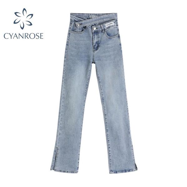 women's jeans straight 2021 autumn all-match long trouser fashion korean streetwear waist hollow design slit female, Blue
women's jeans straight 2021 autumn all-match long trouser fashion korean streetwear waist hollow design slit female, Blue