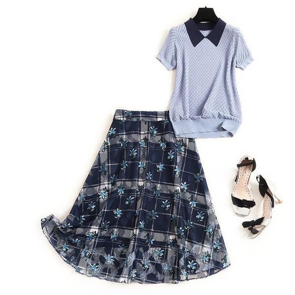 women's tracksuits fashion printed knitted suit 2021 summer lapel t-shirt skirt two piece set ensemble femme, Gray
women's tracksuits fashion printed knitted suit 2021 summer lapel t-shirt skirt two piece set ensemble femme, Gray