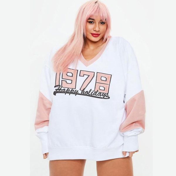 women's hoodies & sweatshirts plus size clothes autumn and winter round neck solid color stitching printing for women suéter, Black
women's hoodies & sweatshirts plus size clothes autumn and winter round neck solid color stitching printing for women suéter, Black