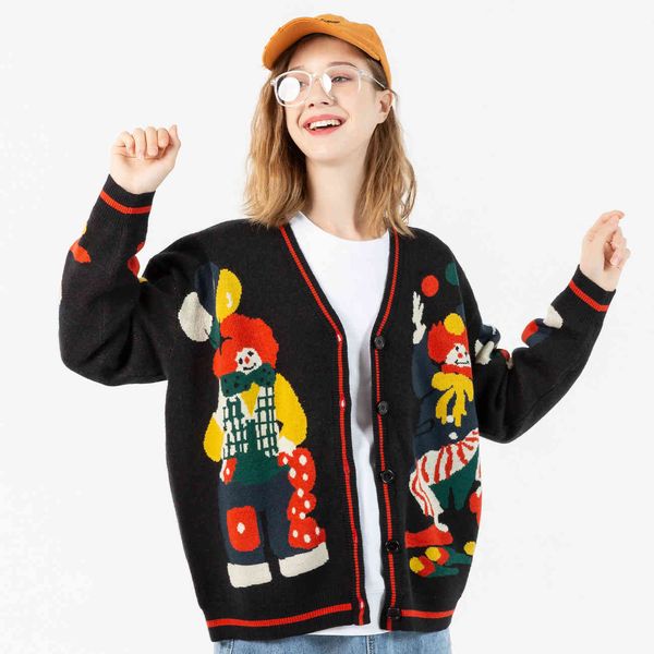 women's knits & tees degree harajuku women's knitted or crocheted sweater, large cardigan, funny clown print, cotton unsiex, f, White
women's knits & tees degree harajuku women's knitted or crocheted sweater, large cardigan, funny clown print, cotton unsiex, f, White