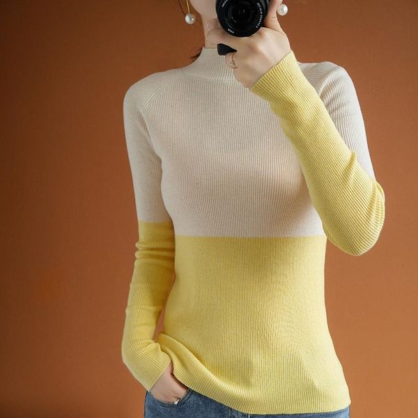 women's sweaters knitting female women clothes long sleeve pullover korea woman green oversized 2021 fall winter turtleneck 100% cashme, White;black
women's sweaters knitting female women clothes long sleeve pullover korea woman green oversized 2021 fall winter turtleneck 100% cashme, White;black