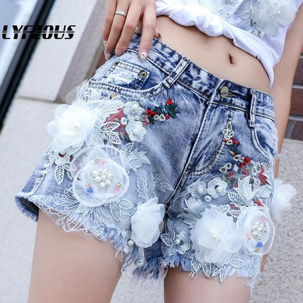 women jeans shorts loose summer female high waist beading embroidery appliques blue plus size ripped women's, White;black
women jeans shorts loose summer female high waist beading embroidery appliques blue plus size ripped women's, White;black