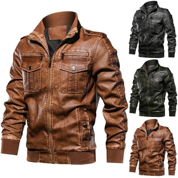 men's jackets men old leather vintage military jacket winter coat warm casual pu slim fit male zipper, Black;brown
men's jackets men old leather vintage military jacket winter coat warm casual pu slim fit male zipper, Black;brown